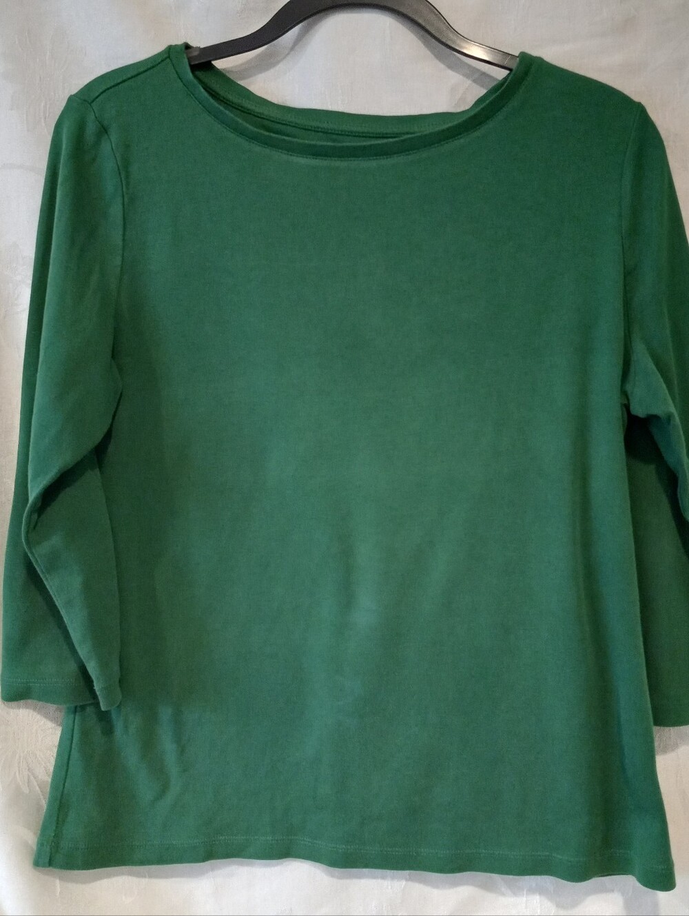 Talbots Classic Women’s Green Boatneck Top - Timeless Casual Style Size L